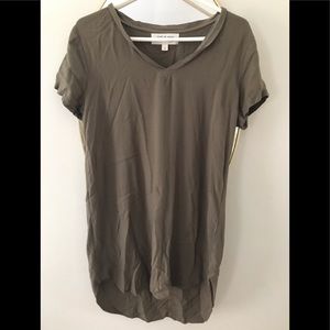 Cloth & Stone High Low Army Green Tshirt
